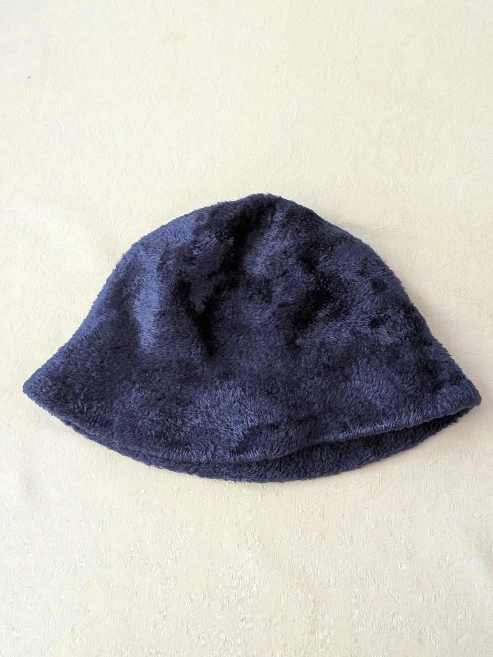 Liz Claiborne Women Navy Blue Faux Fur Bucket Hat Solid Casual One Size